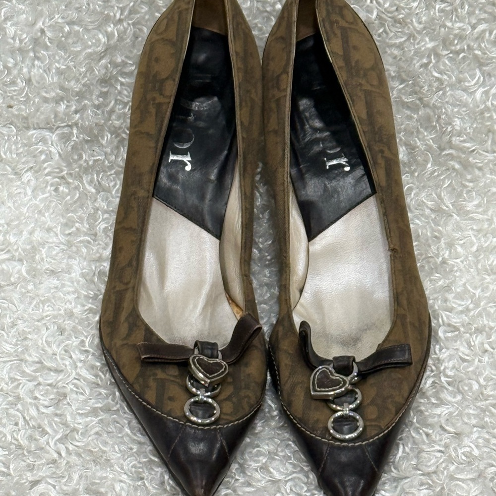 Dior Brown and Tan Women's Heels